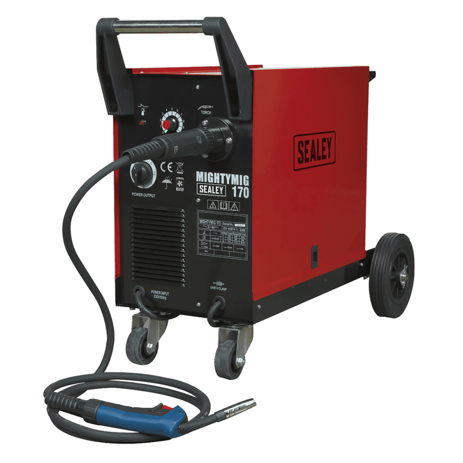 Sealey Professional Gas/No-Gas MIG Welder 170Amp with Euro Torch Model No-MIGHTYMIG170