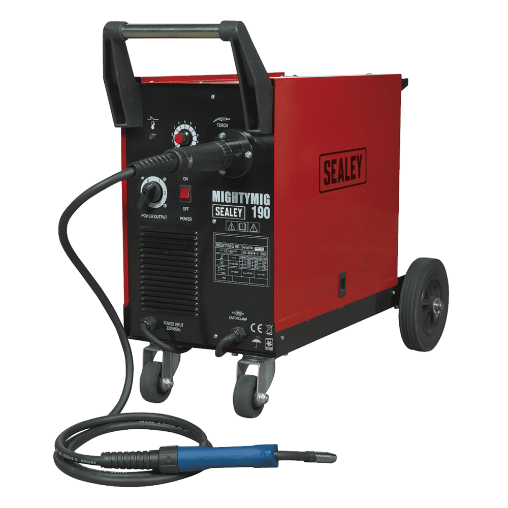 Sealey Professional Gas/No-Gas MIG Welder 190Amp with Euro Torch Model No-MIGHTYMIG190