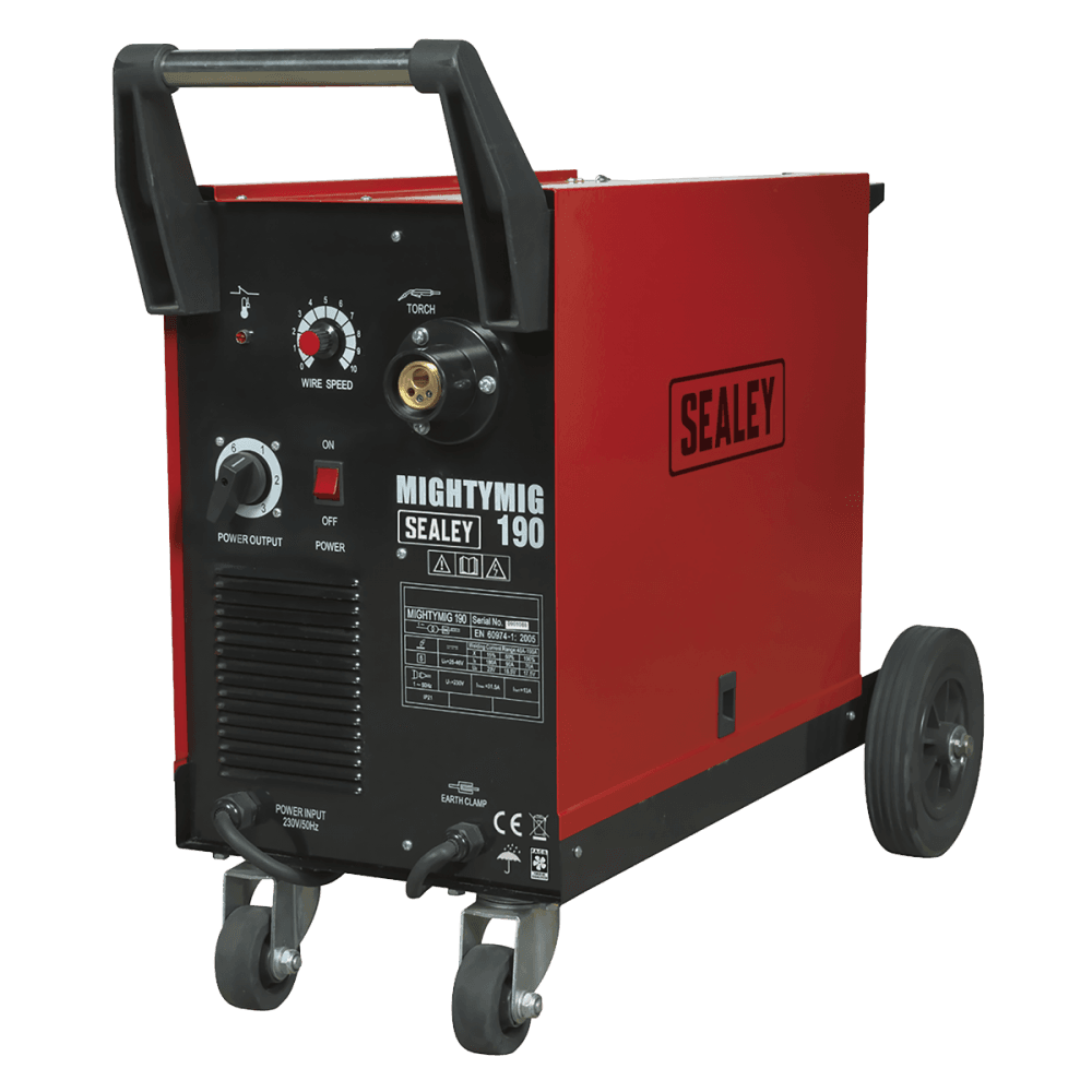 Sealey Professional Gas/No-Gas MIG Welder 190Amp with Euro Torch Model No-MIGHTYMIG190