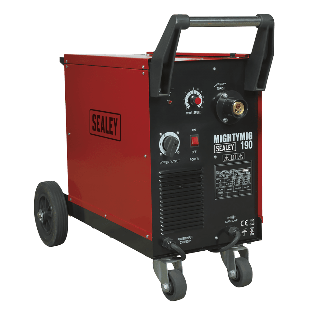 Sealey Professional Gas/No-Gas MIG Welder 190Amp with Euro Torch Model No-MIGHTYMIG190