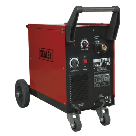 Sealey Professional Gas/No-Gas MIG Welder 190Amp with Euro Torch Model No-MIGHTYMIG190