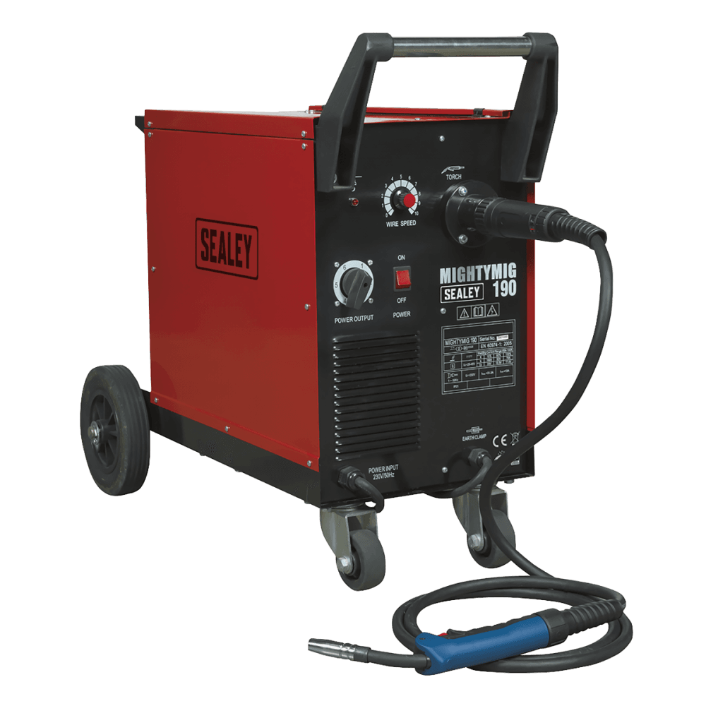 Sealey Professional Gas/No-Gas MIG Welder 190Amp with Euro Torch Model No-MIGHTYMIG190