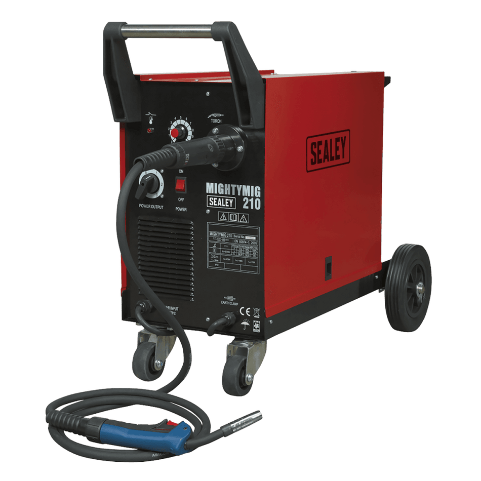 Sealey Professional Gas/No-Gas MIG Welder 210Amp with Euro Torch Model No-MIGHTYMIG210