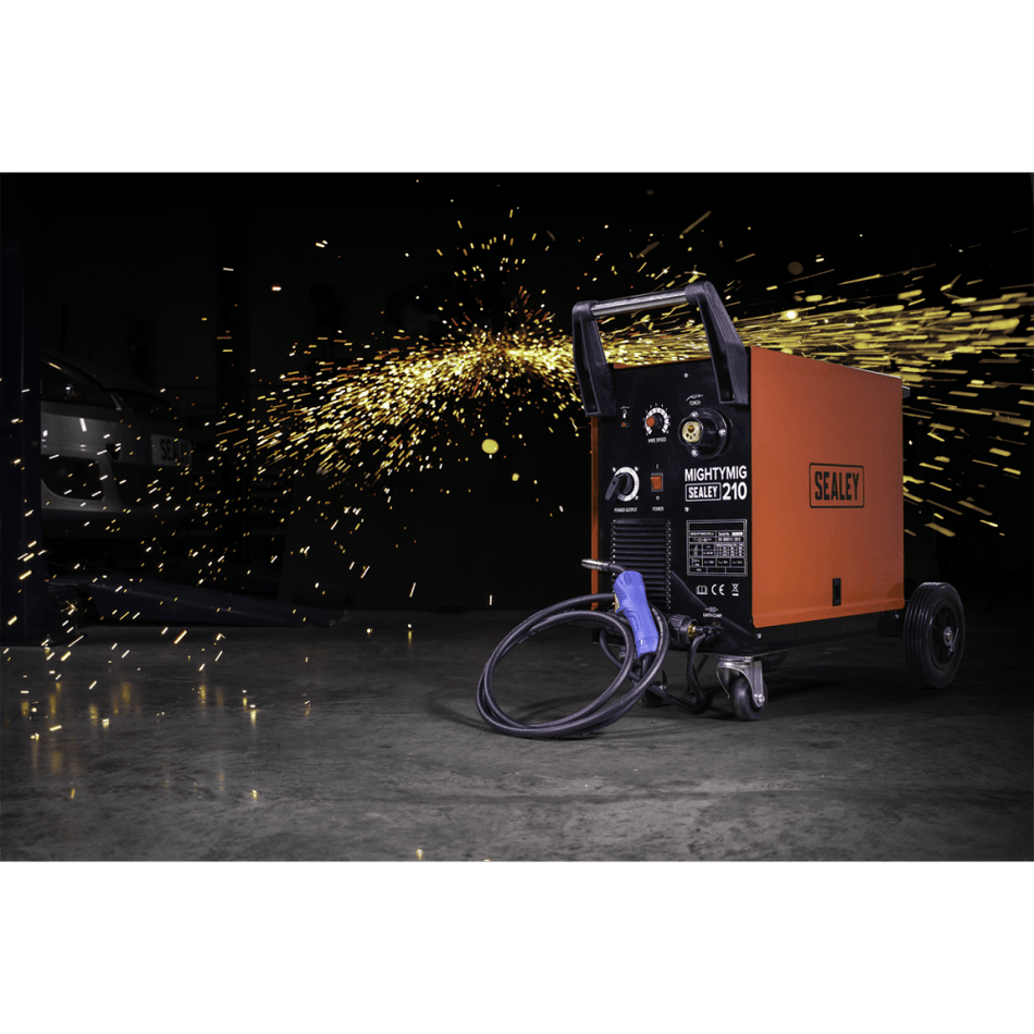 Sealey Professional Gas/No-Gas MIG Welder 210Amp with Euro Torch Model No-MIGHTYMIG210