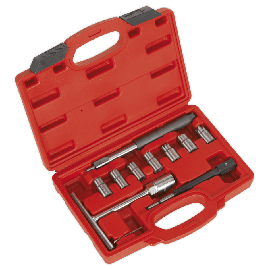Sealey Diesel Injector Seat Cleaner Set 10pc Model No-VS2055