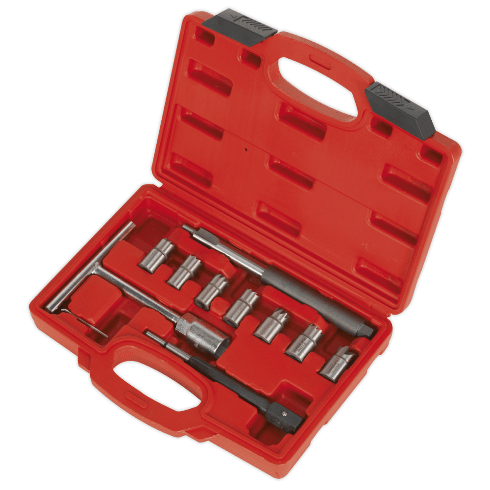 Sealey Diesel Injector Seat Cleaner Set 10pc Model No-VS2055