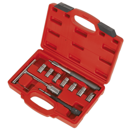 Sealey Diesel Injector Seat Cleaner Set 10pc Model No-VS2055