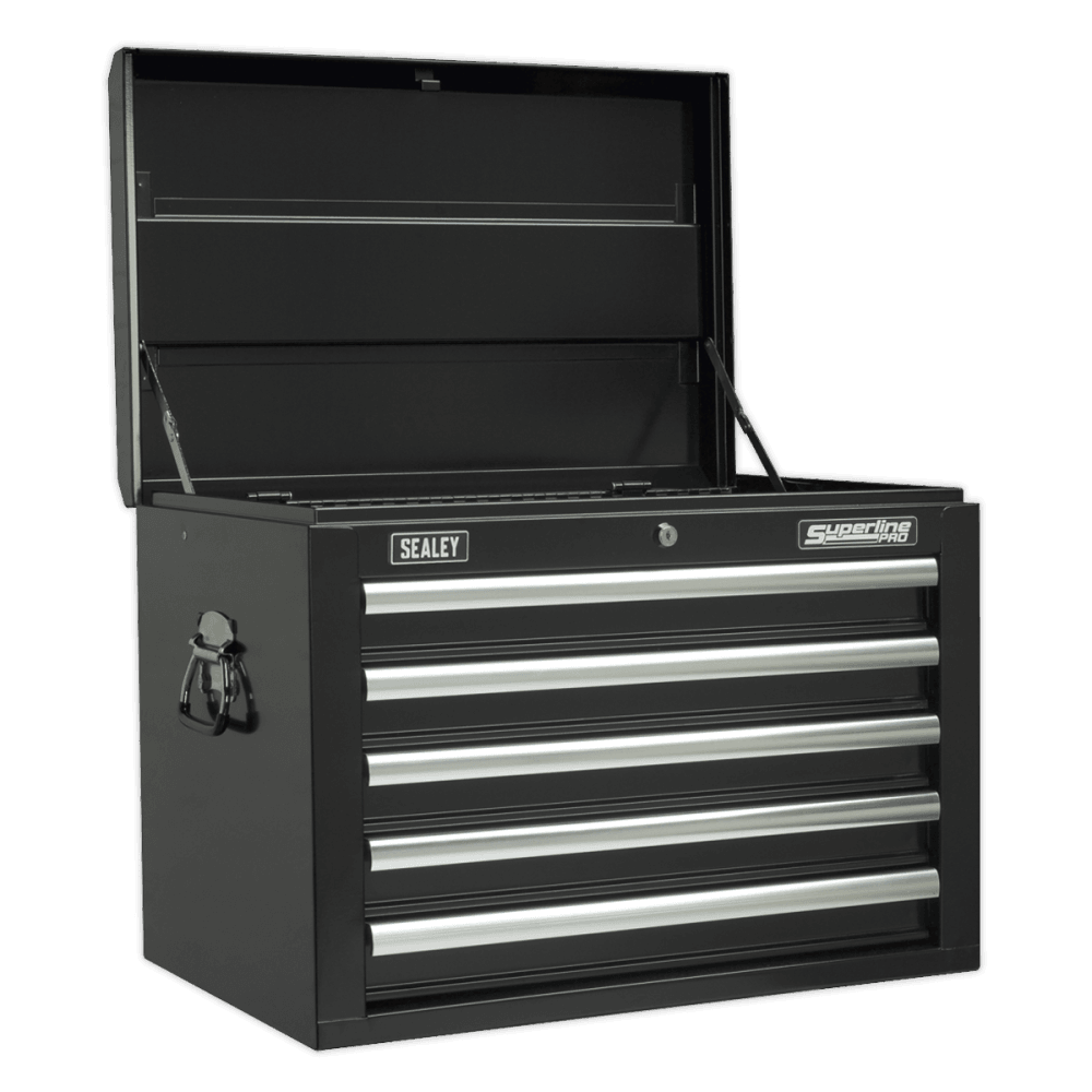Sealey Topchest 5 Drawer with Ball Bearing Runners - Black Model No-AP26059TB