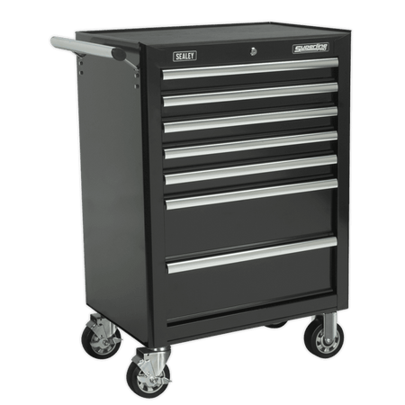 Sealey Rollcab 7 Drawer with Ball Bearing Runners - Black Model No-AP26479TB