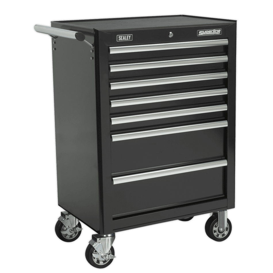 Sealey Rollcab 7 Drawer with Ball Bearing Runners - Black Model No-AP26479TB