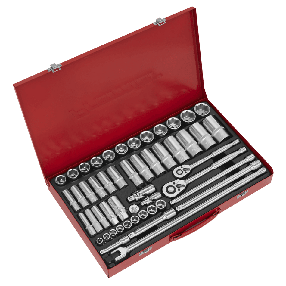 Sealey Premier Socket Set 3/8" & 1/2"Sq Drive 50pc Model No-AK6942