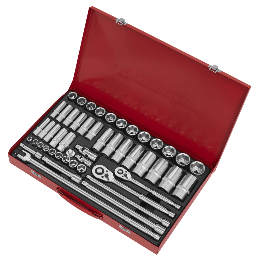 Sealey Socket Set 50pc 3/8" & 1/2"Sq Drive 6pt WallDrive Â¶Ã· - Metric Model No-AK6942