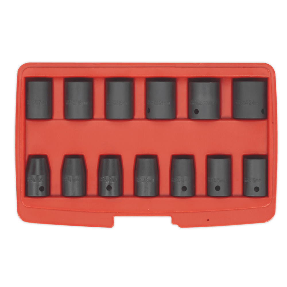 Sealey Impact Socket Set 13pc 1/2"Sq Drive Metric Model No-AK5613M