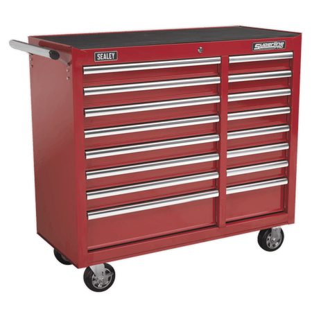 Sealey Rollcab 16 Drawer with Ball Bearing Runners Heavy-Duty - Red Model No-AP41169