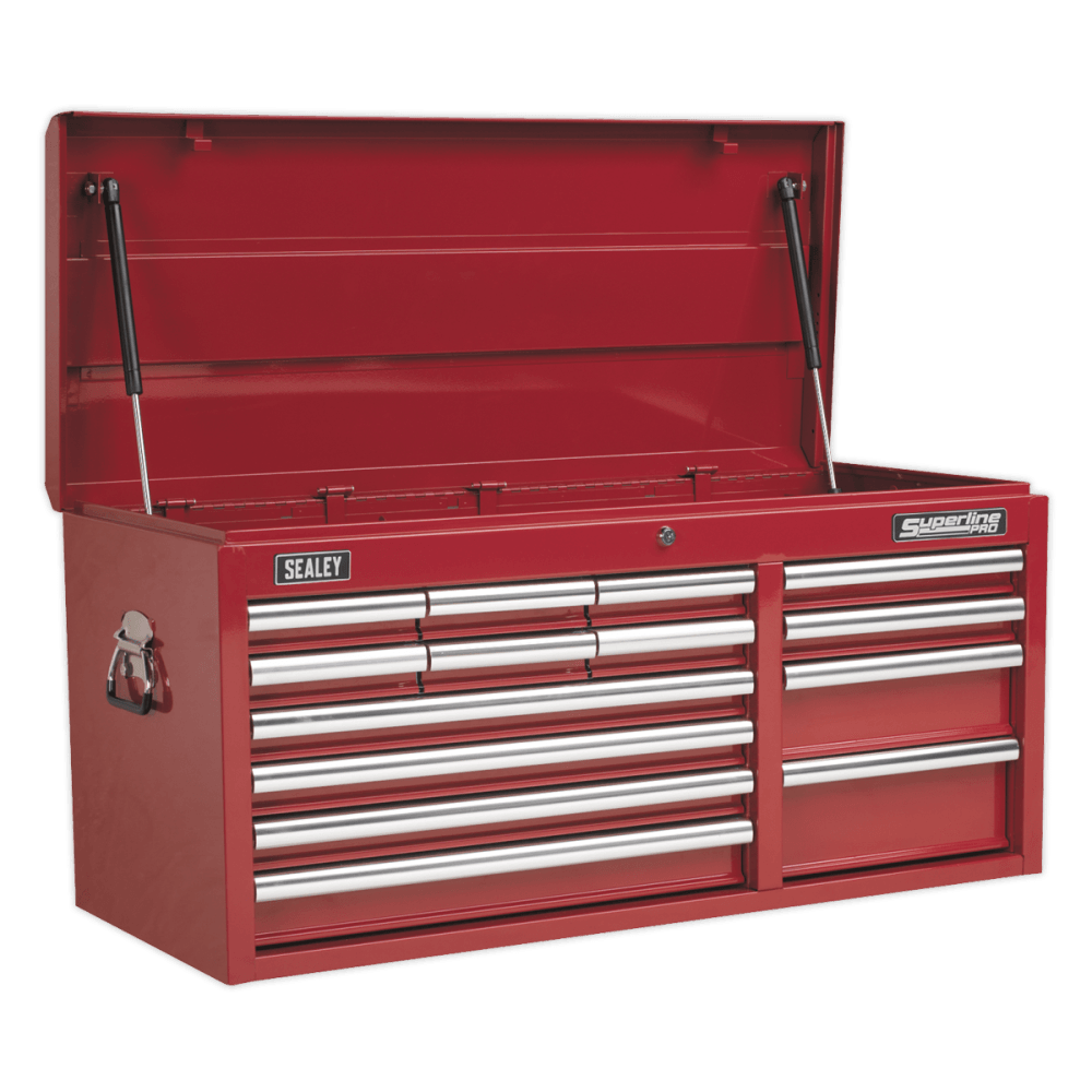 Sealey Topchest 14 Drawer with Ball Bearing Runners Heavy-Duty - Red Model No-AP41149