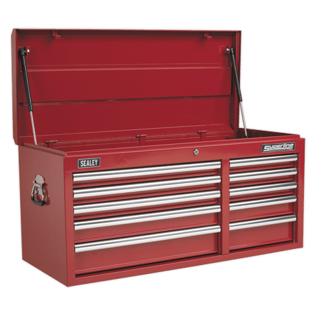 Sealey Topchest 10 Drawer with Ball Bearing Runners Heavy-Duty - Red Model No-AP41110