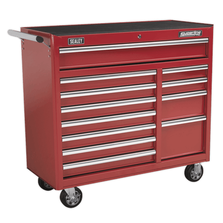 Sealey Rollcab 12 Drawer with Ball Bearing Runners Heavy-Duty - Red Model No-AP41120