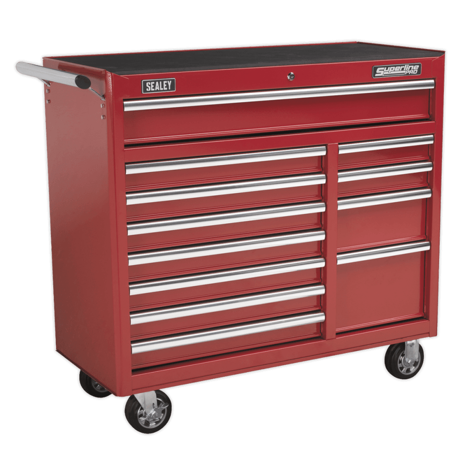Sealey Rollcab 12 Drawer with Ball Bearing Runners Heavy-Duty - Red Model No-AP41120