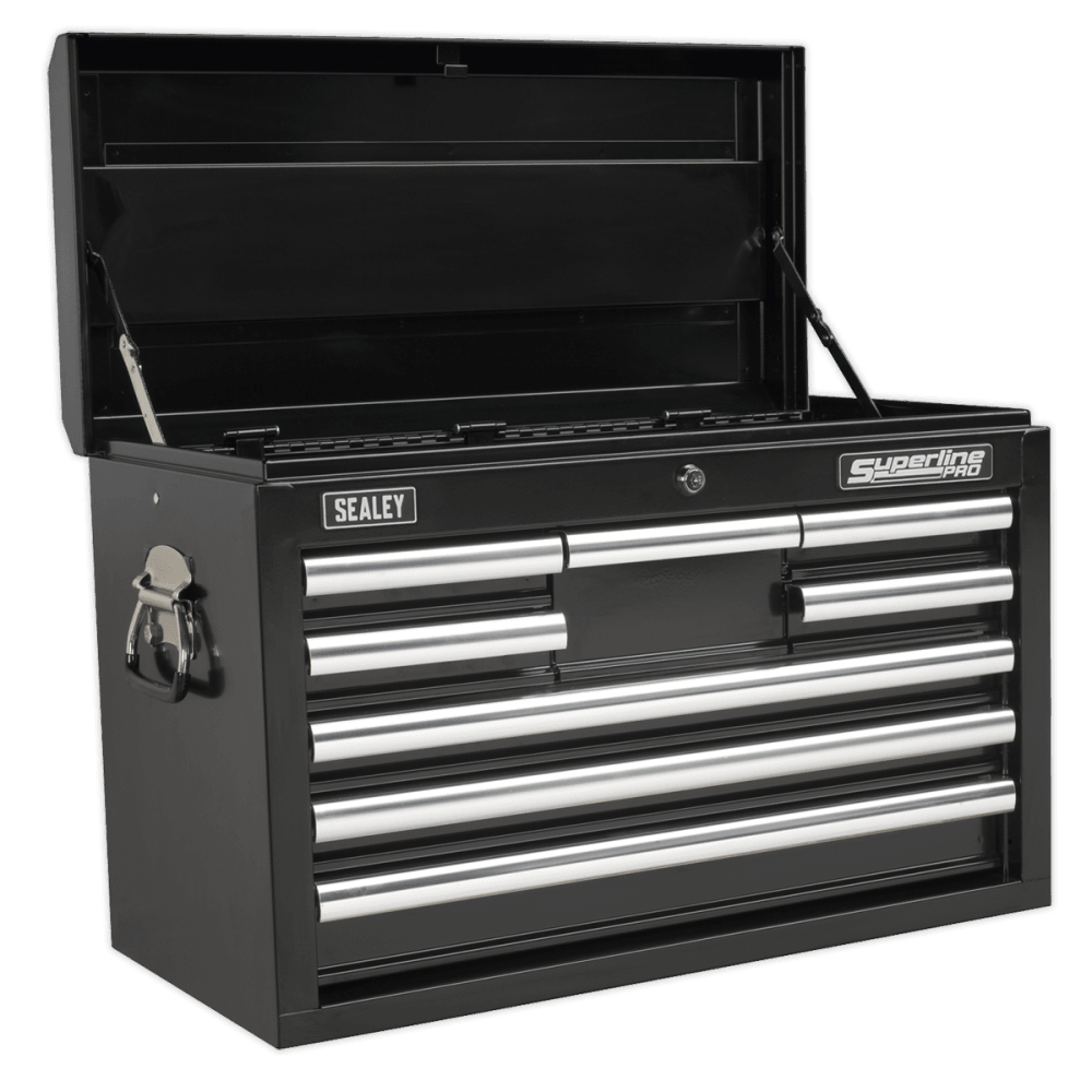Sealey Topchest 8 Drawer with Ball Bearing Runners - Black Model No-AP33089B