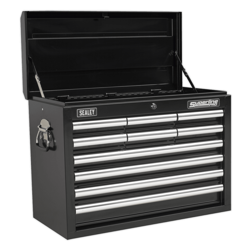 Sealey Topchest 10 Drawer with Ball Bearing Runners - Black Model No-AP33109B