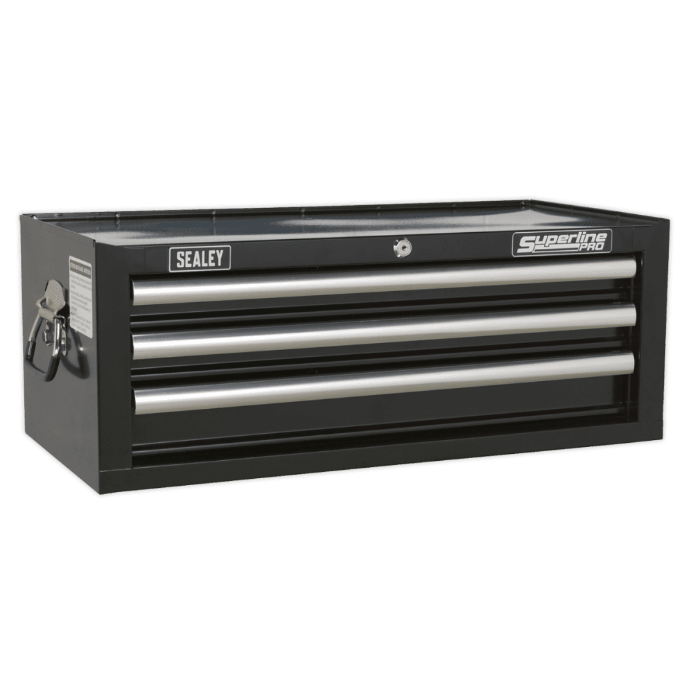 Sealey Add-On Chest 3 Drawer with Ball Bearing Runners - Black Model No-AP33339B