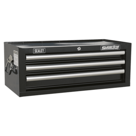 Sealey Add-On Chest 3 Drawer with Ball Bearing Runners - Black Model No-AP33339B