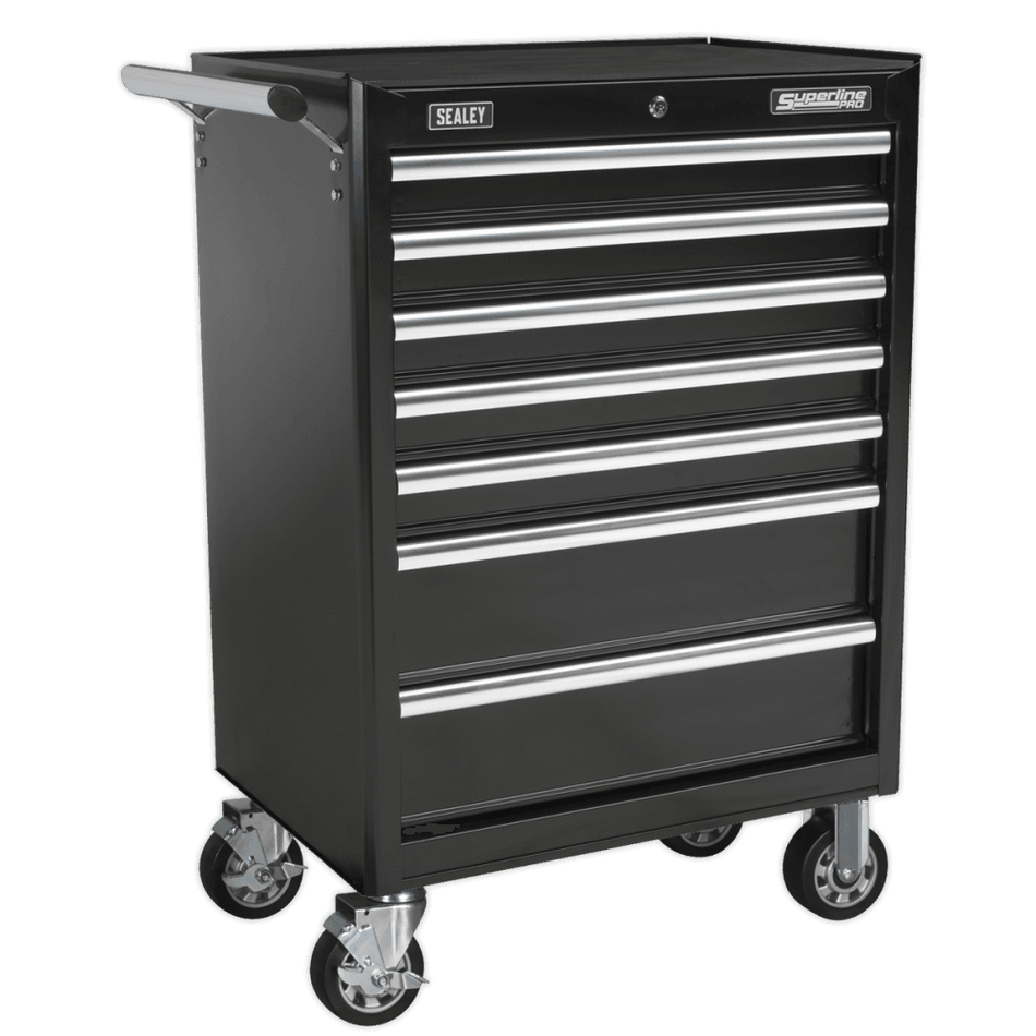 Sealey Rollcab 7 Drawer with Ball Bearing Runners - Black Model No-AP33479B
