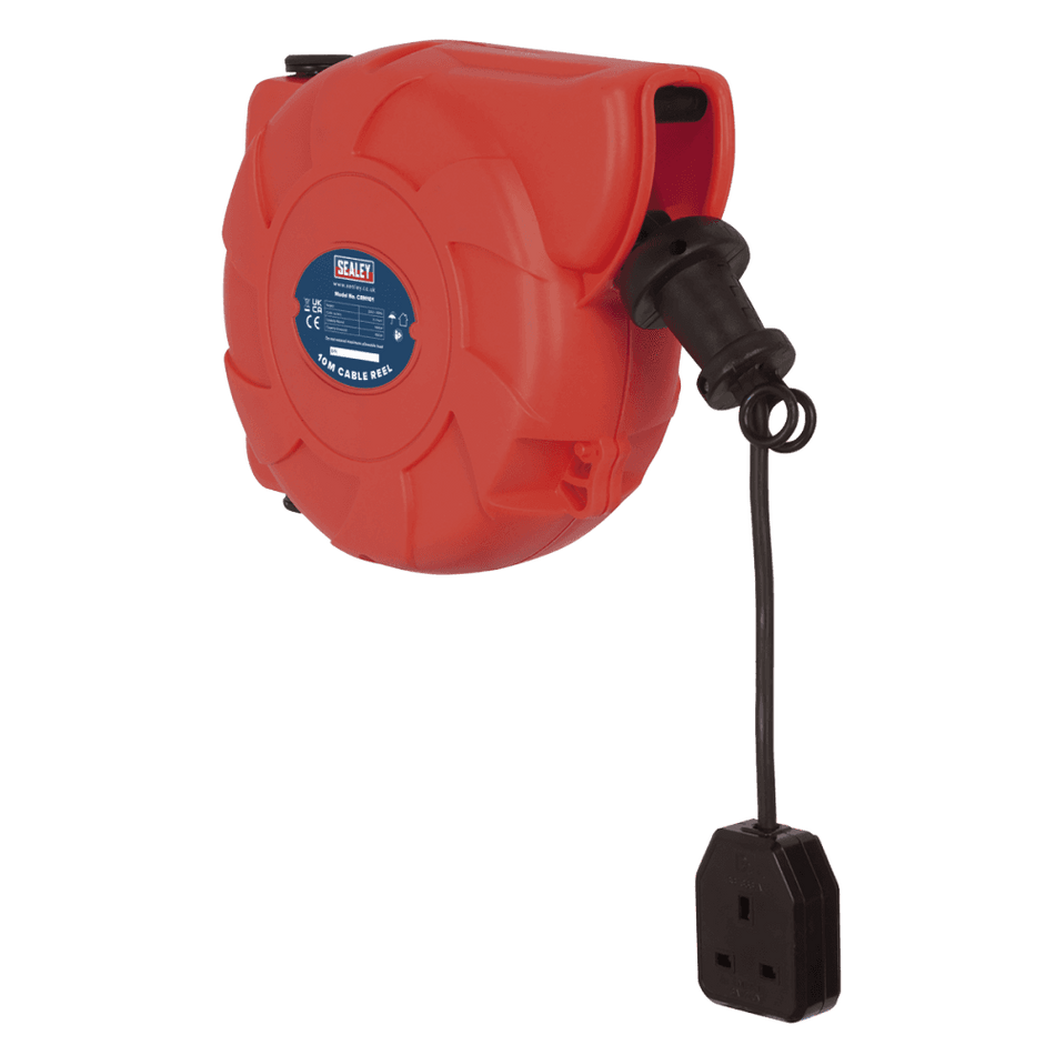 Sealey Cable Reel System Retractable 10mtr 1 x 230V Socket Model No-CRM101