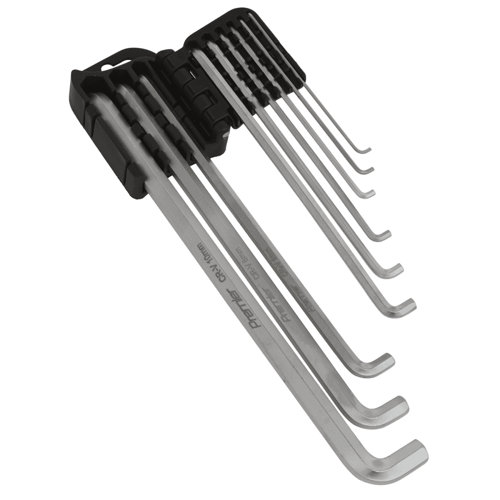 Sealey Hex Key Set 9pc Extra-Long Stubby Element Metric Model No-AK7174