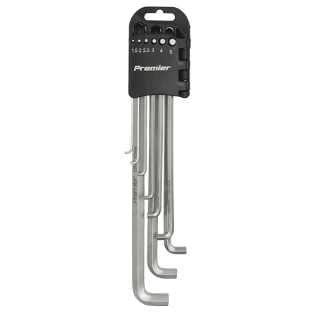 Sealey Hex Key Set 9pc Extra-Long Stubby Element Metric Model No-AK7174