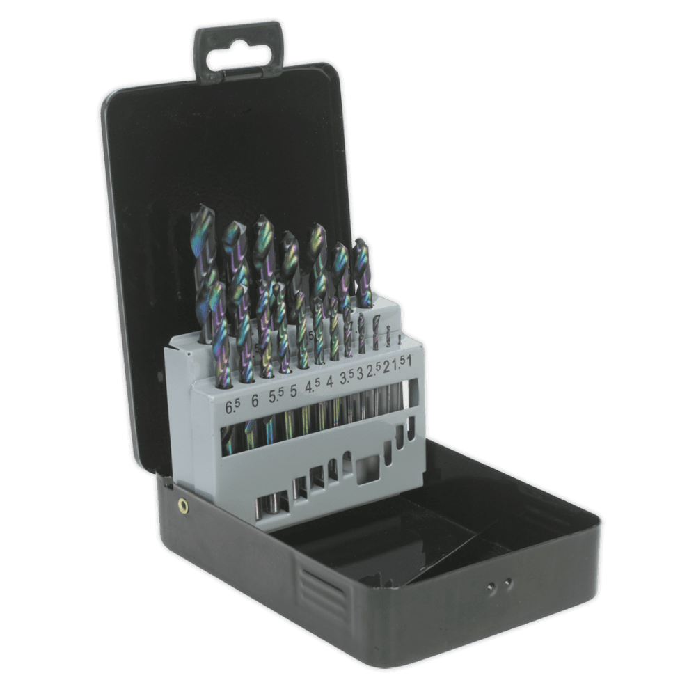 Sealey HSS Drill Bit Set 19pc Titanium Coated Metric Model No-S0868
