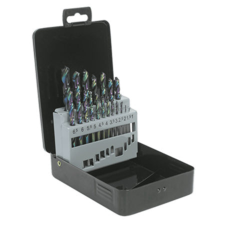 Sealey HSS Drill Bit Set 19pc Titanium Coated Metric Model No-S0868
