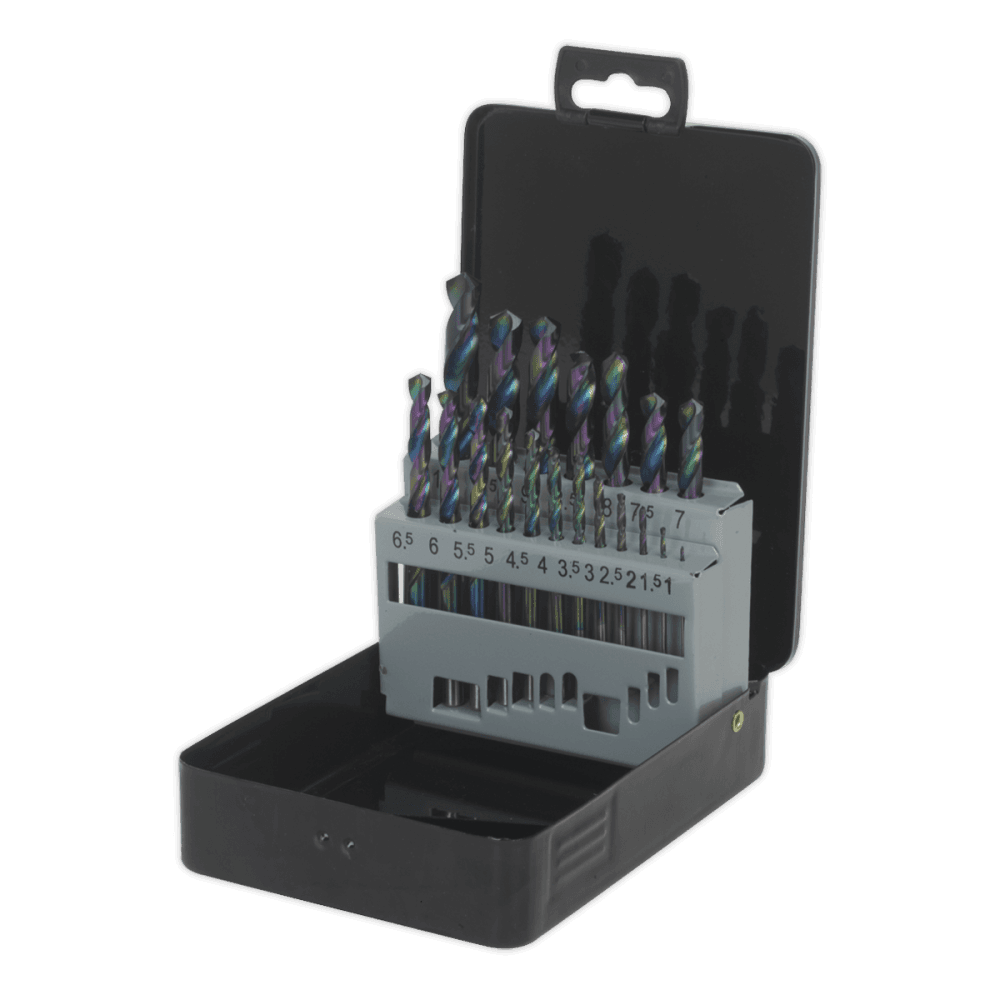 Sealey HSS Drill Bit Set 19pc Titanium Coated Metric Model No-S0868