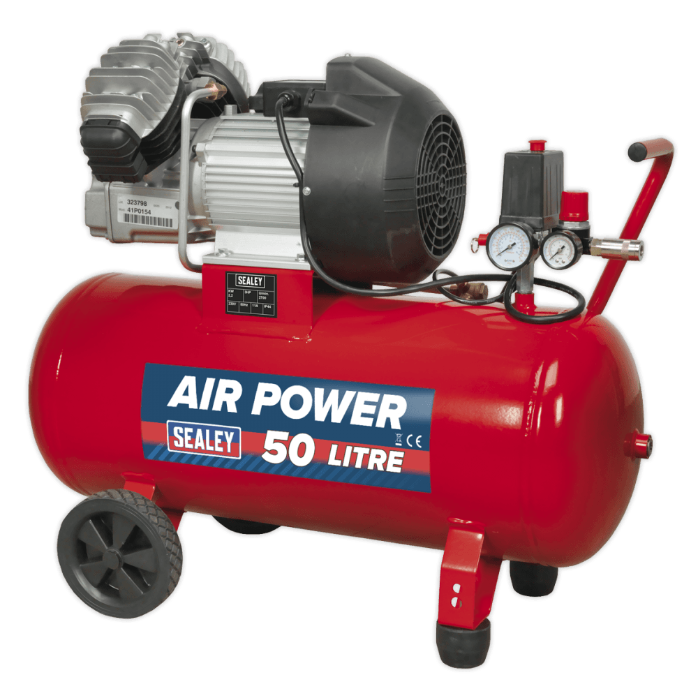 Sealey Compressor 50ltr V-Twin Direct Drive 3hp Model No-SAC05030