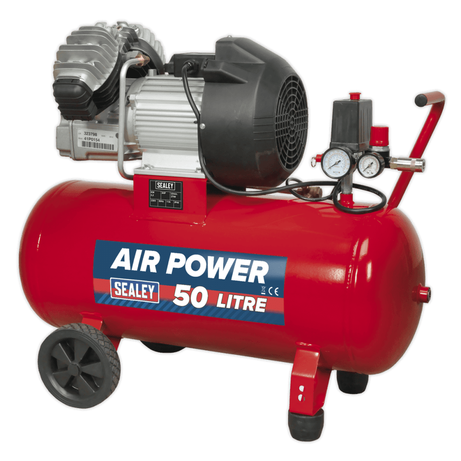 Sealey Compressor 50ltr V-Twin Direct Drive 3hp Model No-SAC05030