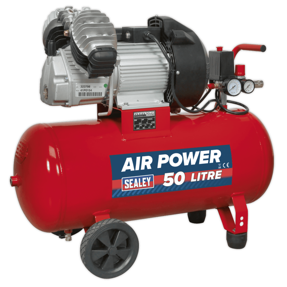 Sealey Compressor 50ltr V-Twin Direct Drive 3hp Model No-SAC05030