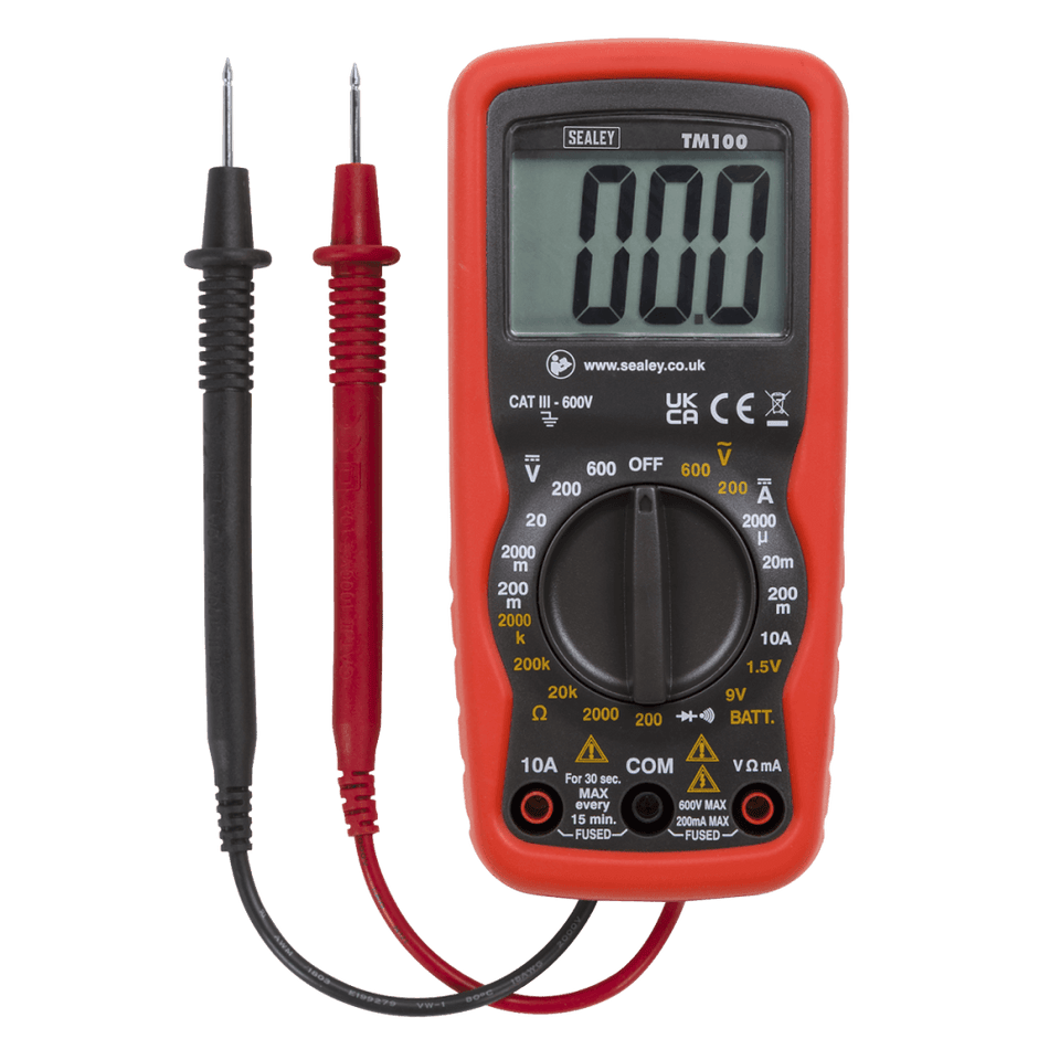 Sealey Professional Digital Multimeter - 6 Function Model No-TM100