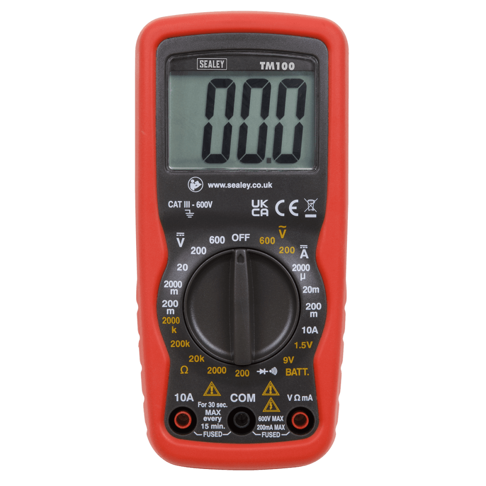 Sealey Professional Digital Multimeter - 6 Function Model No-TM100