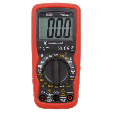 Sealey Professional Digital Multimeter - 6 Function Model No-TM100