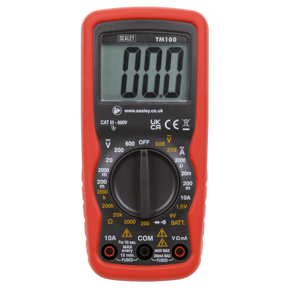 Sealey Professional Digital Multimeter - 6 Function Model No-TM100