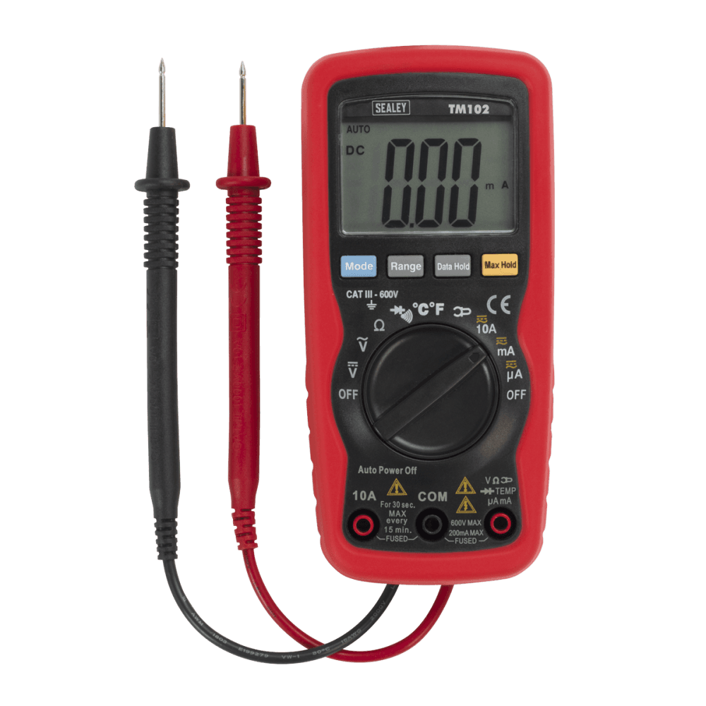 Sealey Professional Auto-Ranging Digital Multimeter - 8 Function Model No-TM102