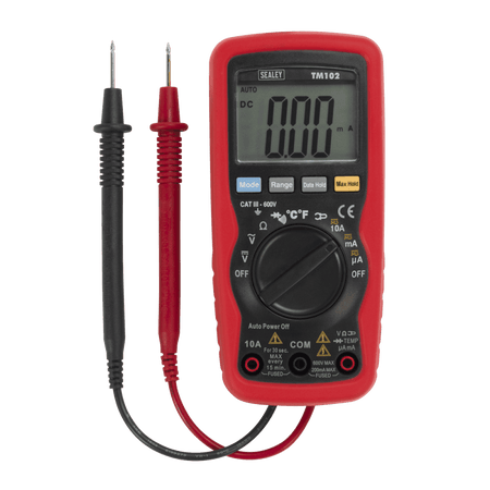 Sealey Professional Auto-Ranging Digital Multimeter - 8 Function Model No-TM102