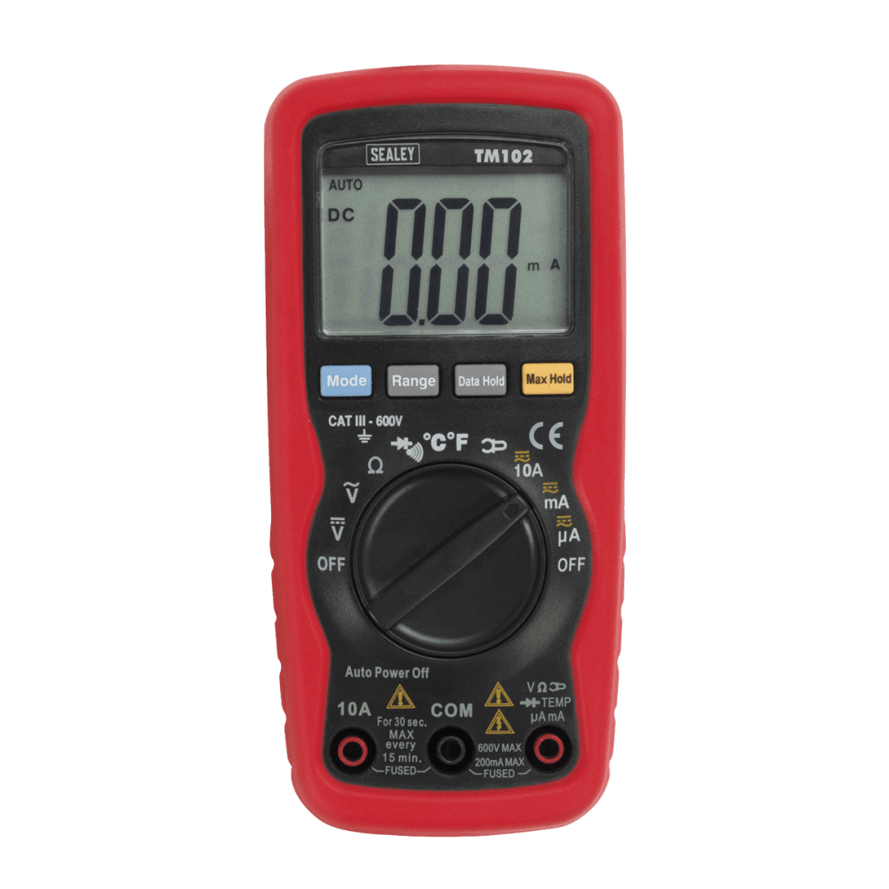 Sealey Professional Auto-Ranging Digital Multimeter - 8 Function Model No-TM102