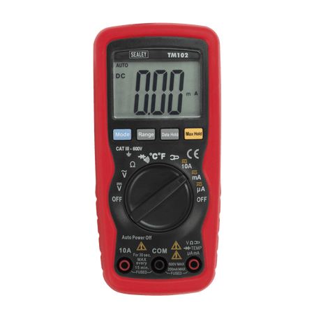 Sealey Professional Auto-Ranging Digital Multimeter - 8 Function Model No-TM102