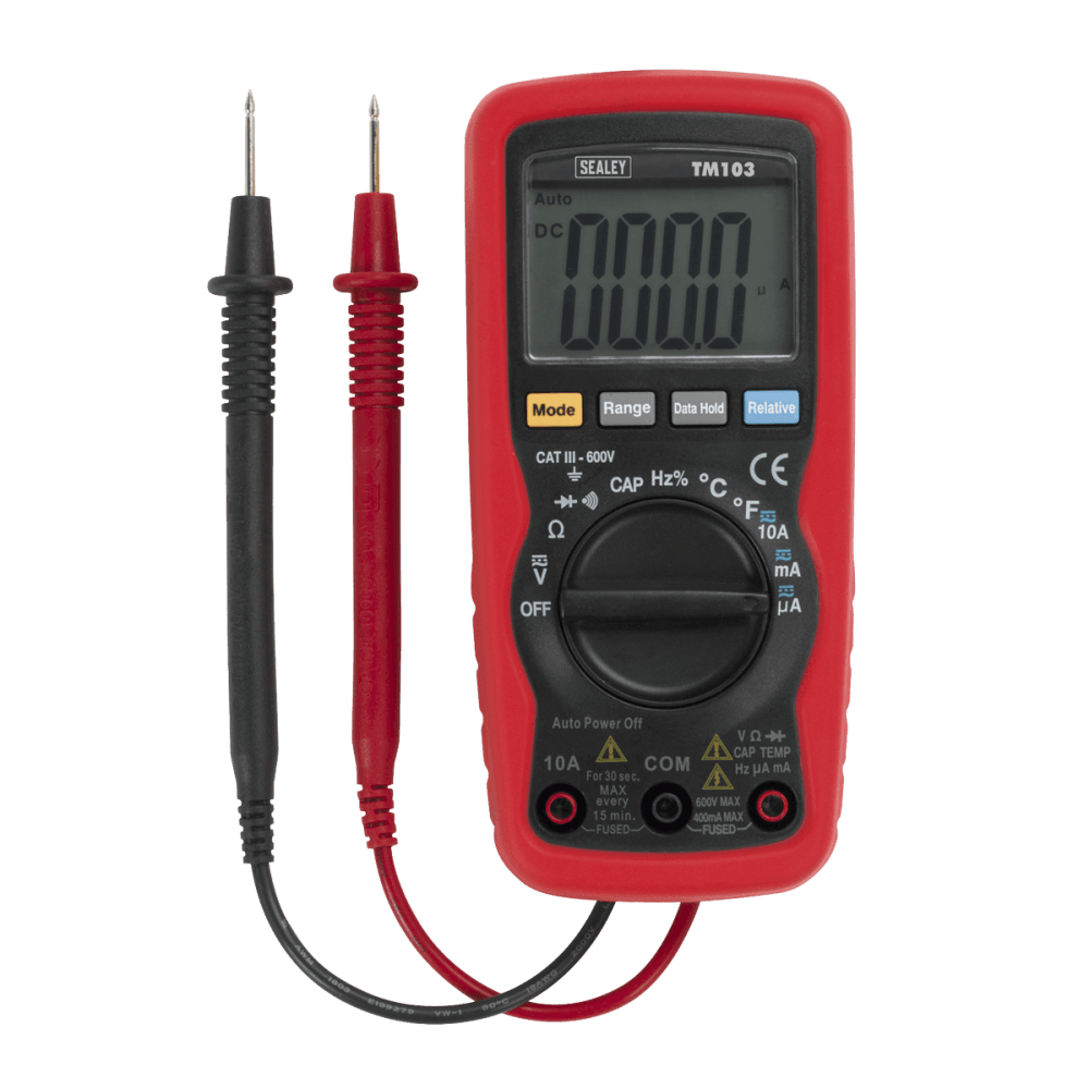 Sealey Professional Auto-Ranging Digital Multimeter - 11 Function Model No-TM103