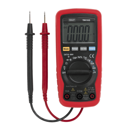 Sealey Professional Auto-Ranging Digital Multimeter - 11 Function Model No-TM103