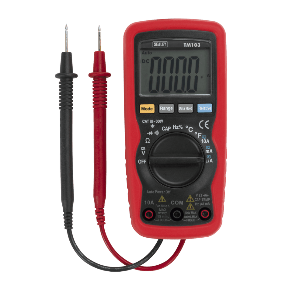 Sealey Professional Auto-Ranging Digital Multimeter - 11 Function Model No-TM103