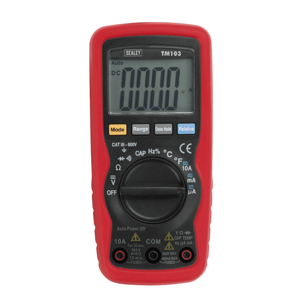 Sealey Professional Auto-Ranging Digital Multimeter - 11 Function Model No-TM103