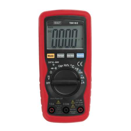 Sealey Professional Auto-Ranging Digital Multimeter - 11 Function Model No-TM103