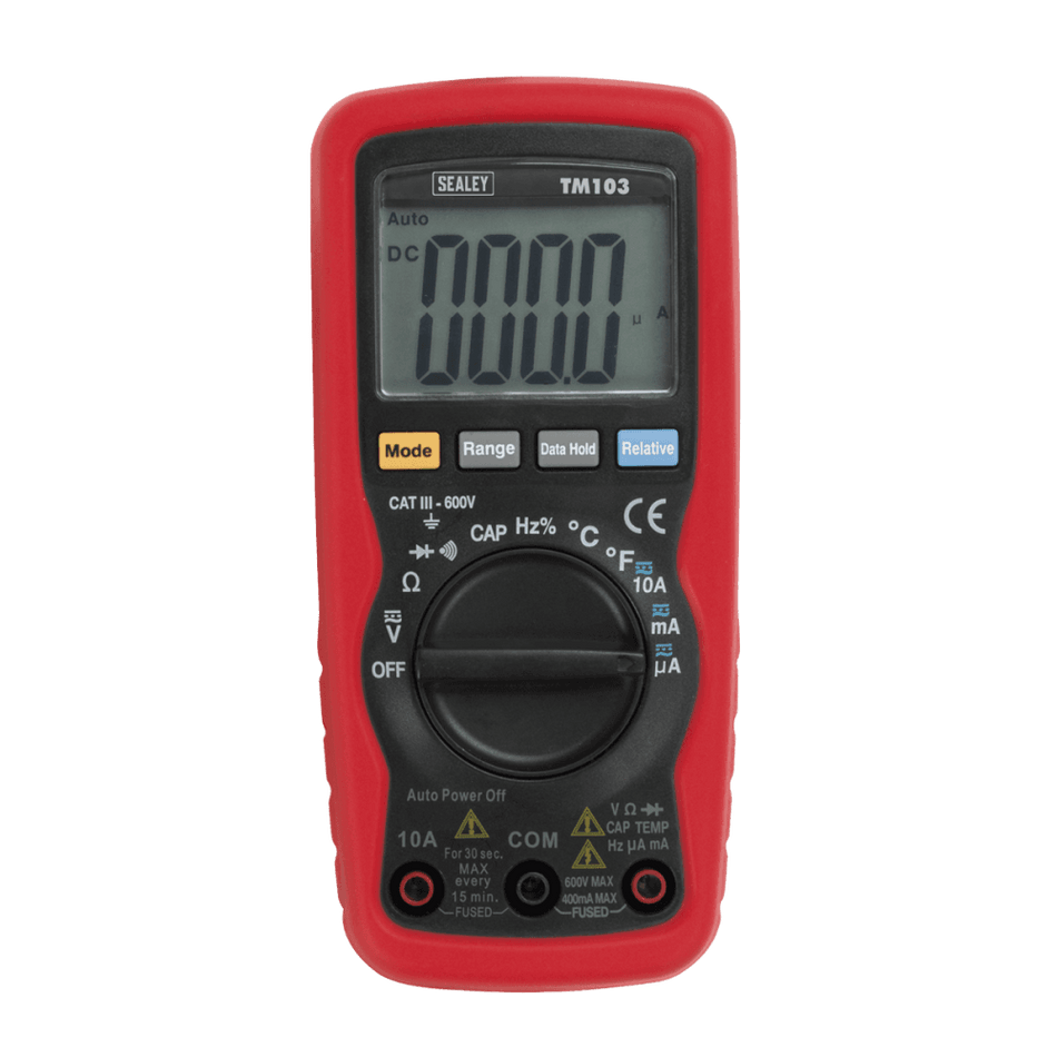 Sealey Professional Auto-Ranging Digital Multimeter - 11 Function Model No-TM103